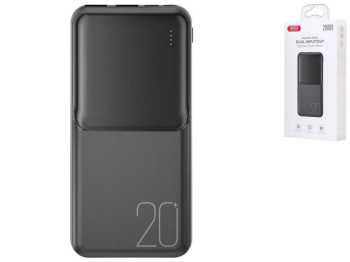 Универсальная мобильная батарея Power Bank XO PR252 Lighted Mobile Power 20000mAh, цвет черный