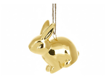 Декоративна підвіска Кролик золотистий, 6,4см