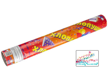 Пневмохлопавка Stenson Серпантин паперовий різнокольорове конфетті 38,3см