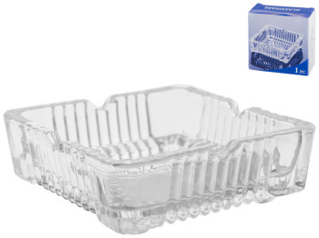 Пепельница квадратная стеклянная 10,5х10,5х3,5см