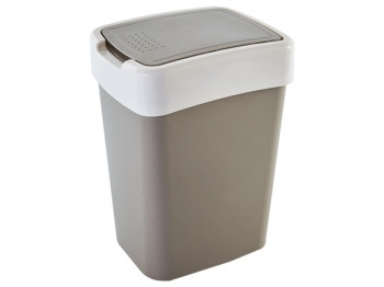 Відро для сміття Євро, 18л (колір какао/біла роза) 122067