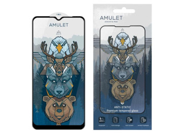 Защитное стекло Amulet 2.5D HD Antistatic для ZTE Blade A34/A54/A73/A75 4G, черный