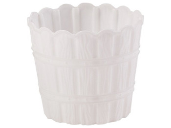 Горщик для квітів Violet House 1054 Bamboo White, з дренажем 1,2л, 8690069984896