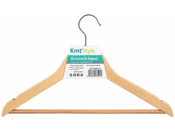 Набір дерев'яних вішалок для одягу KmtStyle, 44×1,2×22см, 3шт