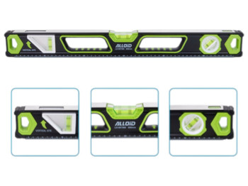 Рівень Alloid Pro, 60 см, 3 капсули, бічне вікно, магнітна основа