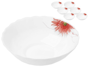 Миска Maestro "Красная гербера" 22,5см (цена за набор 6шт)
