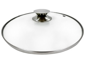 Крышка стеклянная Sorento 28см (ободок и ручка нерж. сталь)