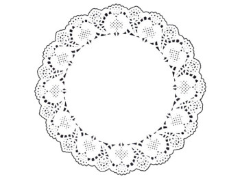 Салфетки бумажные ажурные кондитерские, круглые, D30,5см (цена за упаковку 12шт)