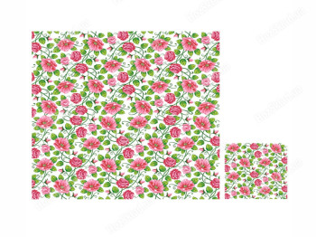 Салфетка La Fleur Розовое полотно 33х33см 2 слоя 16шт