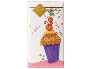Салфетки бумажные трехслойные Luxy MINI Праздник и мышки, 33×33 см, 10 шт