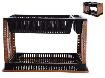 Сушка для посуды Violet House 0053 Ротанг Brown, 29х44х29см, 8690070086305