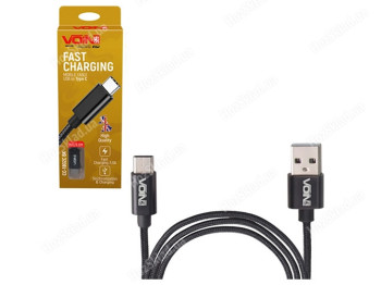 Кабель Voin USB - Type C 3А, 1м, black (швидка зарядка/передача даних)