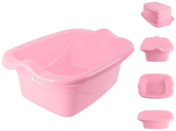 Таз прямокутний Лазурит Консенсус, 15л (Рожевий)