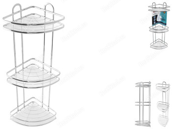 Полка 3-ярусная угловая Besser хромированная 17,5х17,5х58,5см