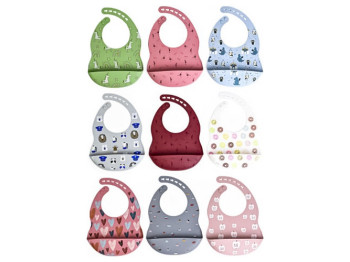 Слюнявчик силиконовый с карманом, 29х21см