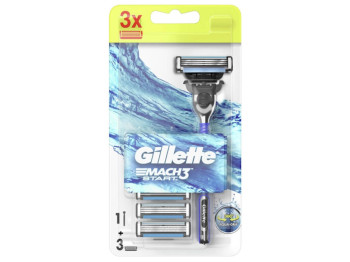 Бритва с 3 лезвиями Gillette Mach3 Start с 3 сменными кассетами