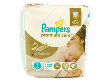 Подгузники Pampers "Prem. Care Newborn" (2-5 кг) 22шт