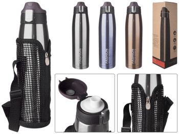 Термос-поилка Fashion с перфорированным чехлом 8,5х8,5х31см 1л MT-3448