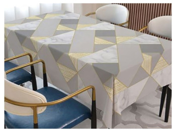 Клеёнка Glamour, ПВХ на тканевой основе, 1.40×20 м, геометрический узор, цвет серый