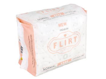 Прокладки для крит. дней с крыл. Fantasy Flirt "Premium-cotton&care" 4капли (цена за уп. 8шт) WKR06V