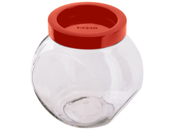 Ємність для сипучих продуктів EverGlass Sweet New 1730мл 15022 (червона кришка)