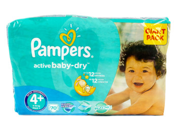 Подгузники Pampers "Active Baby-Dry Maxi+" (9-16 кг) 70шт