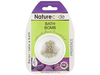 Средство для ванн шипучее Nature Code Bath bomb Provence 100г