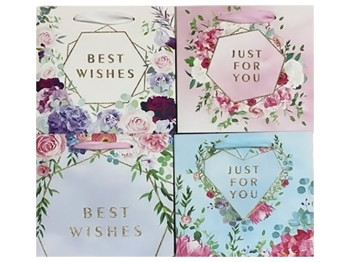 Пакет подарочный бумажный M Just for you, 32x26x12см