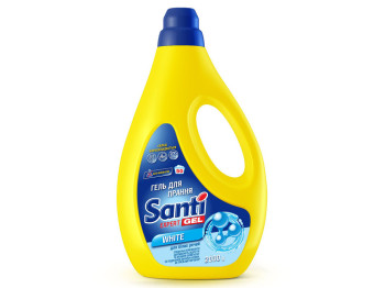 Гель для машинной и ручной стирки ТМ SANTI "WHITE" для белых вещей 2000гр