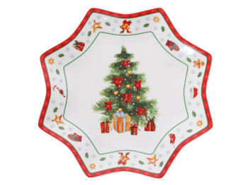 Блюдо фигурное фарфоровое Bonadi Праздничный флер 25см