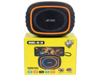 Колонка портативна BA-30 Bluetooth, RGB підсвітка, USB, TF, AUX, акумулятор