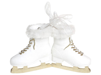 Декор підвісний Ковзани, полістоун, 5х4х6см, колір білий