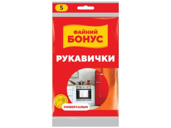 Рукавички гумові Бонус, універсальні, S, Економ