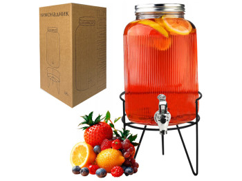 Лимонадник на металевій підставці Рельєф, 3,8л