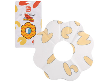 Слюнявчик одноразовый, форма “цветок”, нетканое волокно, 28,5×28,5 см, 12 шт/уп