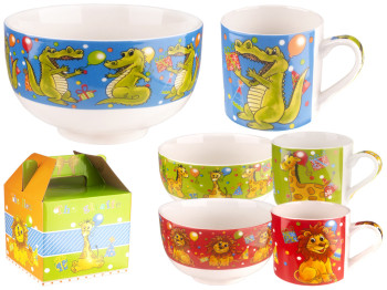 Набор детской посуды 2 предмета (чашка 300мл, супница 500мл)