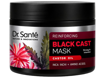 Маска для волос Dr.Sante Black Castor Oil, с касторовым маслом, маслом инка-инчи и маслом ши, 300мл