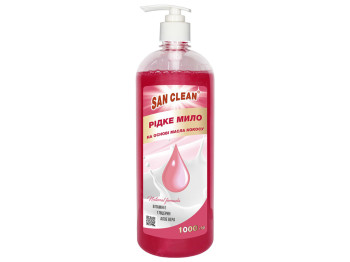 Жидкое мыло San Clean, розовое, 1л