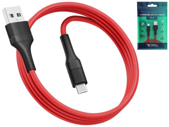 Кабель USB Ridea RC-M122 Fila Type-C 3A, Красно-Чёрный