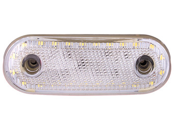 Повторитель габарита, овал, 24 LED, 12/24V, белый
