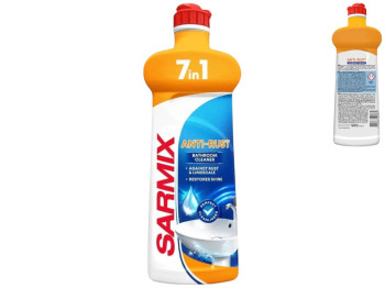 Гель для чищення Sarmix Анти-іржа 7 в 1, універсальний, безфосфатний, без аромату, 500мл