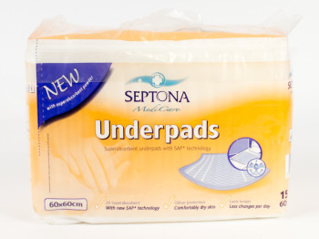 Пеленки одноразовые "Septona" 60x60см 15шт