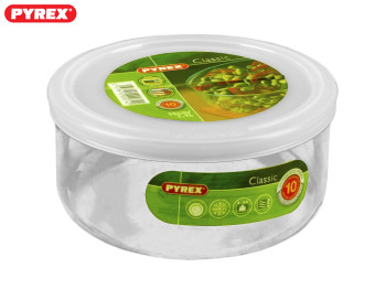 Деко термоскло Pyrex круглий з кришкою 15см 1,1л 00742