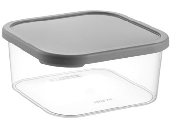 Контейнер Idea Home Quick Box, квадратный, пластик, 1,8л, 17,5×8×17,5см, цвет прозрачный с серым
