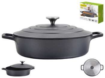 Кастрюля Shallow Maestro (Cast), 2-х сл. антипригарное покрытие, 4л