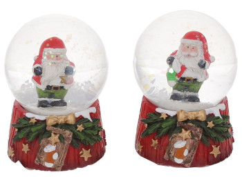 Стеклянный шар с водой Санта, 2 дизайна, 5,5см (цена за 1шт)