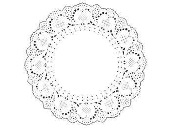 Салфетки бумажные ажурные кондитерские, круглые, D38см (цена за упаковку 12шт)