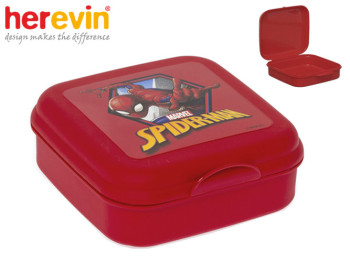 Ланч-бокс для бутербродів Herevin "Spiderman" 14х14х5см 55056
