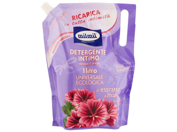 Мыло жидкое для интимной гигиены MILMIL с экстрактом мальвы, запаска 1л