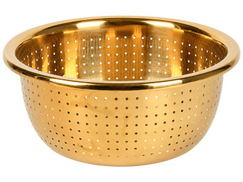 Дуршлаг кухонный Gold, нержавеющая сталь, золотистый, 34 см